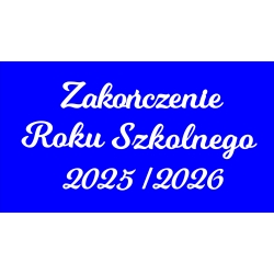 biały napis z filcu na zakończenie roku szkolnego